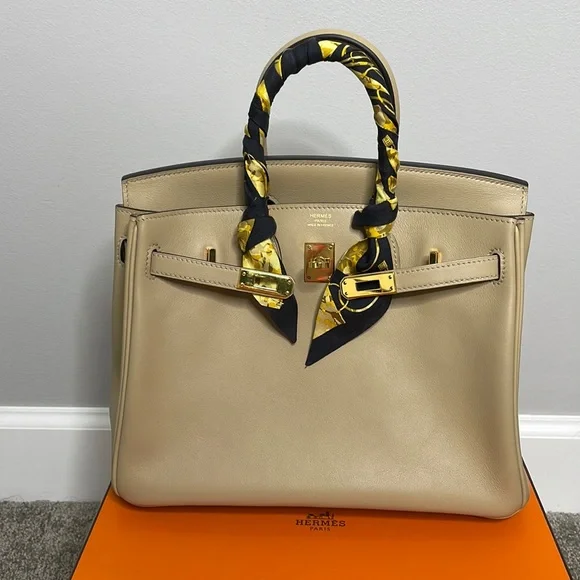 Hermes Swift Birkin 25 TRENCH C-stamp FULL set - Picture 1 of 17